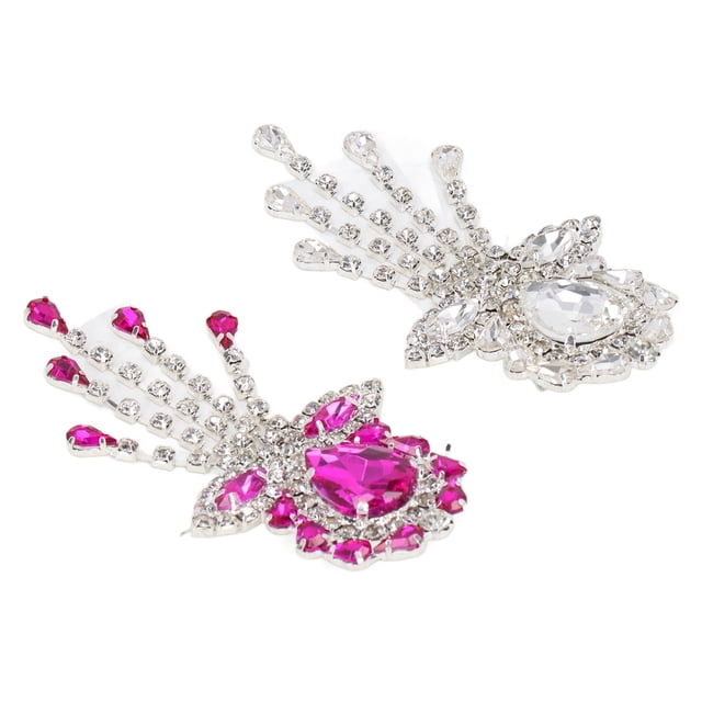 Broches Para Mujer, Multiusos, Buena Decoración, Rosa Blanca, Borla Roja, Broche De Diamantes De Imitación, Fijación Fuerte, 2 Piezas Para Graduaciones