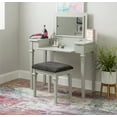 thumbnail image 2 of Linon Eakins 3-Piece Vanity Set, Grey, 2 of 23