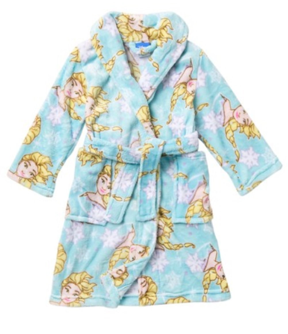 Girls Toddlers Frozen II Sisters Elsa Snowflake Robe Bathrobe Pajamas 
