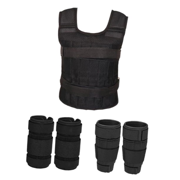 Chaleco de entrenamiento con pesas para hombre, ideal para fitness, deportes al aire libre, con correas para piernas y manos. Capacidad de carga 10 kg