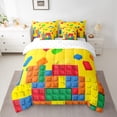 thumbnail image 2 of Castle Fairy Construction Game 7-Piece Twin Bedding Sets for Children,Colorful Brick Bedding Comforter Set,Building Blocks Breathable Sheet Sets,Super Cozy Room Decor, 2 of 8
