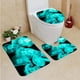thumbnail image 1 of ABPHQTO Medusas translúcidas Juego de alfombras de baño de 3 piezas Alfombra de baño Alfombra de contorno y tapa de inodoro, 1 of 2