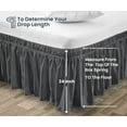 thumbnail image 5 of SGI Bedding 24 Inch Wrap Around Bedskirt | Microfiber Wrap Around Bed Skirt | Fade-Resistant, Wrinkle-free, Anti-static, Decorative, Extra Storage Space, Clutter-Free | Family King, Dark Gray, 5 of 8