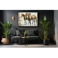 thumbnail image 2 of Farmhouse Horse Oil Painting Brown Vintage Horse Canvas Art Framed Horse Pictures Wall Art For Livingroom Bedroom Office, 2 of 7