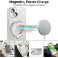 thumbnail image 2 of Magnetic for iPhone 15 Plus Case with Ring Holder Compatible with Magsafe Cover Camera Lens Protector Shockproof Soft TPU 360° Rotatable Kickstand Phone Case for iPhone 15 Plus Silver, 2 of 13