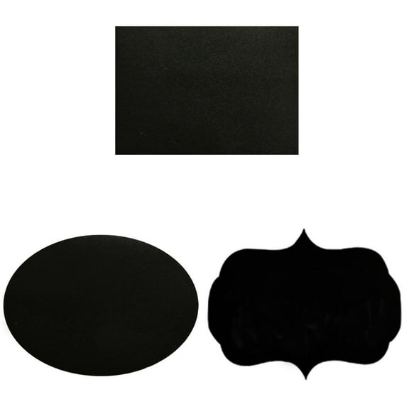 Wrapables® Set of 36 Chalkboard Labels for Organizing, Labeling, Gift Tags, Drink / Wine Markers, and Weddings - 3.5" x 2.38" Oval, Rectangle, and Fancy Frame