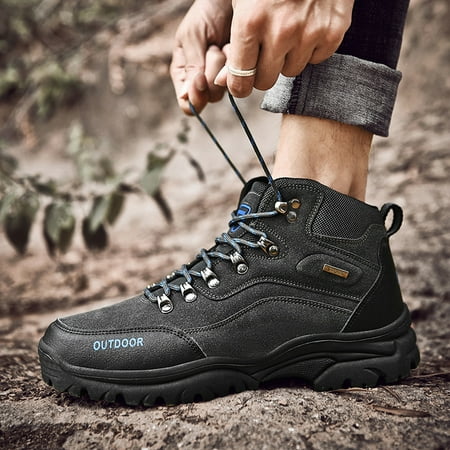 

Cuhas-Fashion Winter Men Lace-Up Outdoor Sport Shoes Keep Warm Mountaineering Boots