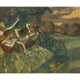 thumbnail image 2 of Edgar Degas 17x15 Black Ornate Wood Framed Double Matted Museum Art Print Titled - Four Dancers (C. 1899), 2 of 5