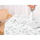 thumbnail image 5 of Mantel rectangular floral REGALWOVEN de algodón y lino, color blanco lila 55"x55", 5 of 5