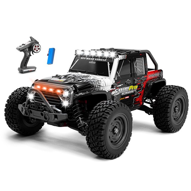 Coche Rc 4WD 1/16 Monster Truck All Terrains 70km/h 2.4GHz RC Vehículo con faros LED Tmvgtek libre de BPA