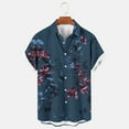 thumbnail image 5 of NuoCaiYun Men Hawaiian Shirts Short Sleeve Summer Beach Tropical Button Down Shirt with Pocket, 5 of 6