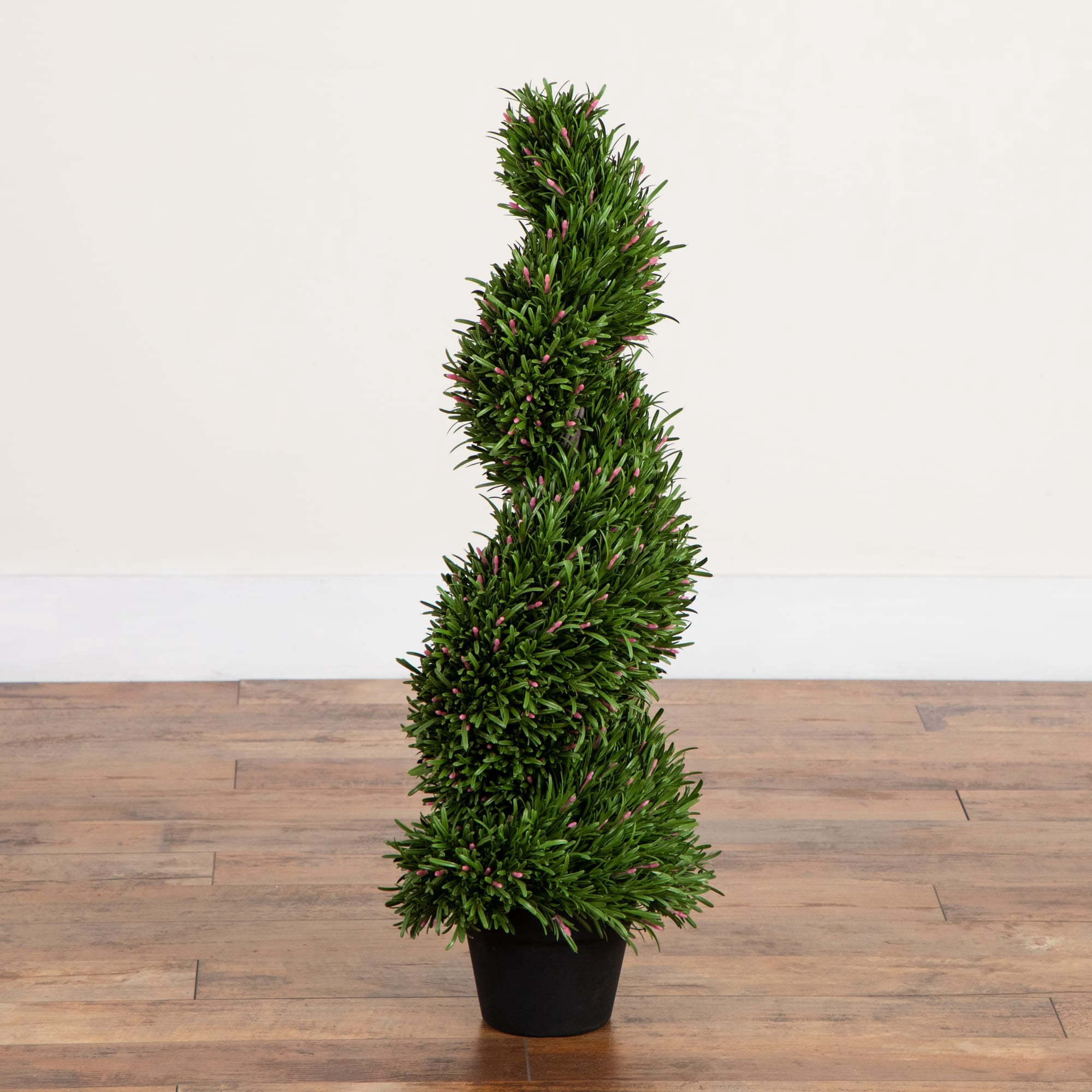Nearly Natural 3ft. UV Resistant Artificial Rosemary Spiral Topiary Tree (Indoor/Outdoor)