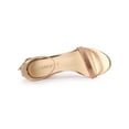 thumbnail image 4 of BLISSFUL STEP Women's Sandals Rhinestone Chunky Heel Ankle Strap Open Toe Party Shoes Rose Gold 7, 4 of 8