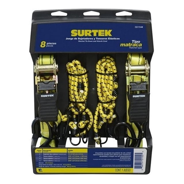 Juego De 8 Sujetadores Y Tensores Surtek 151144 Surtek 151144