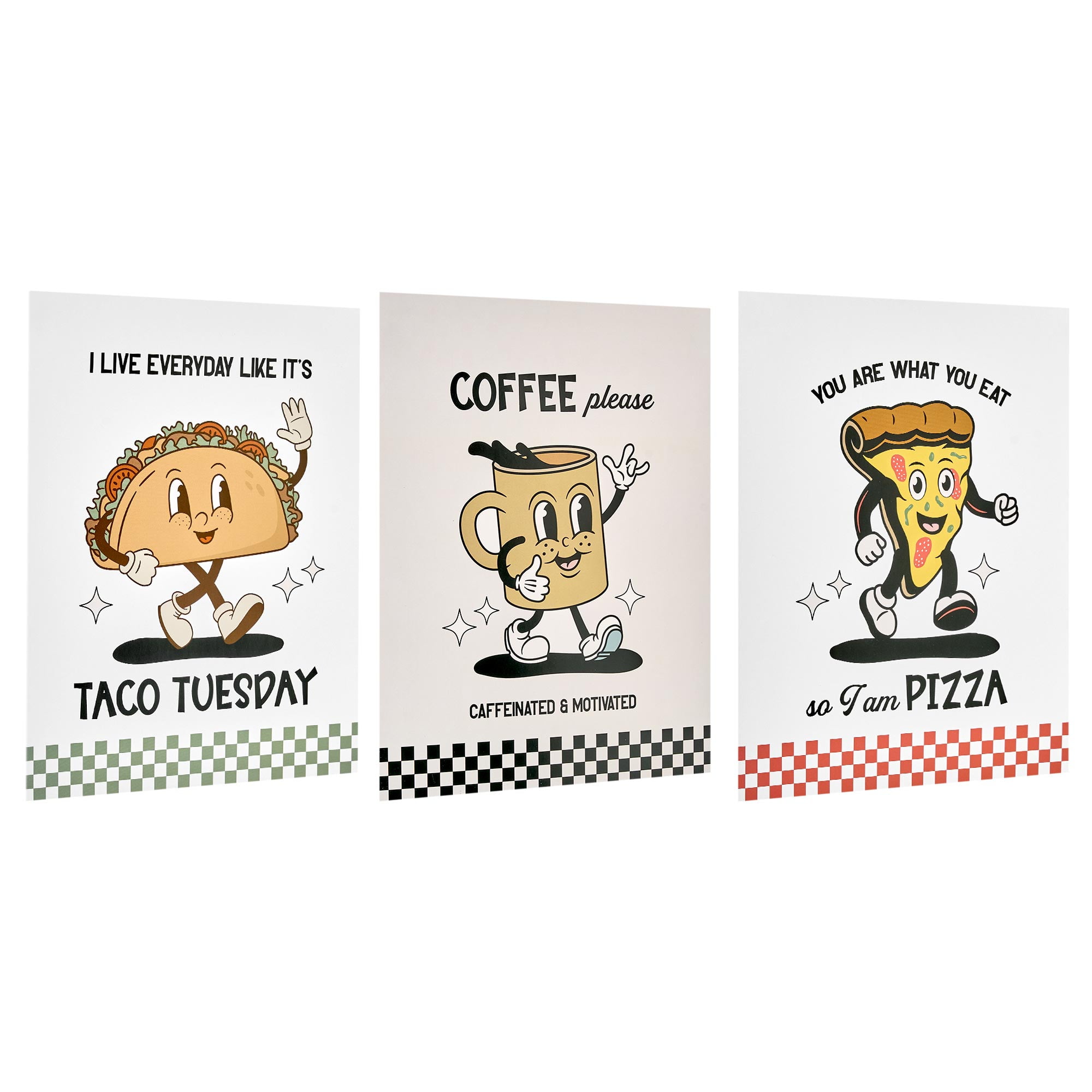 (2 pack) American Art Decor Food 8" x 10" 3-Piece Print Set