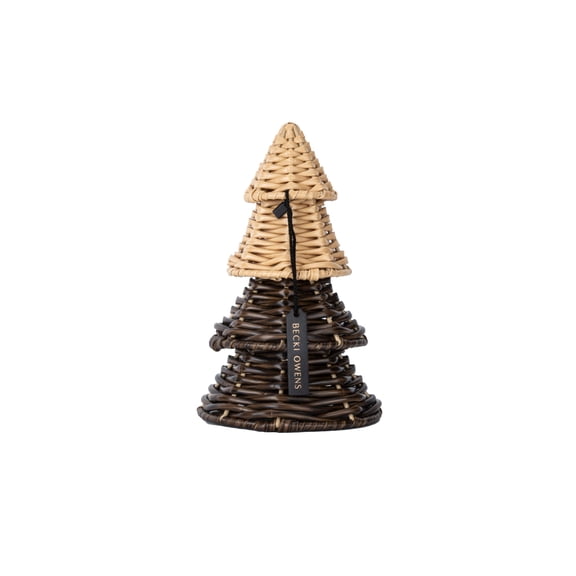 Becki Owens Set of 3 Decorative Woven Rattan Cone Tree