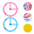 thumbnail image 4 of 6Pcs Circle Protractor Measuring Tool Drafting Ruler Home Office Circle Protractor Measure Rulers, 4 of 8