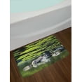 thumbnail image 2 of Japanese Bath Mat, Pine Tree in Lake with Stones Japanese Organic Nature Scenery with Asian Garden Theme, Non-Slip Plush Mat Bathroom Kitchen Laundry Room Decor, 29.5 X 17.5 Inches, Green, Ambesonne, 2 of 2