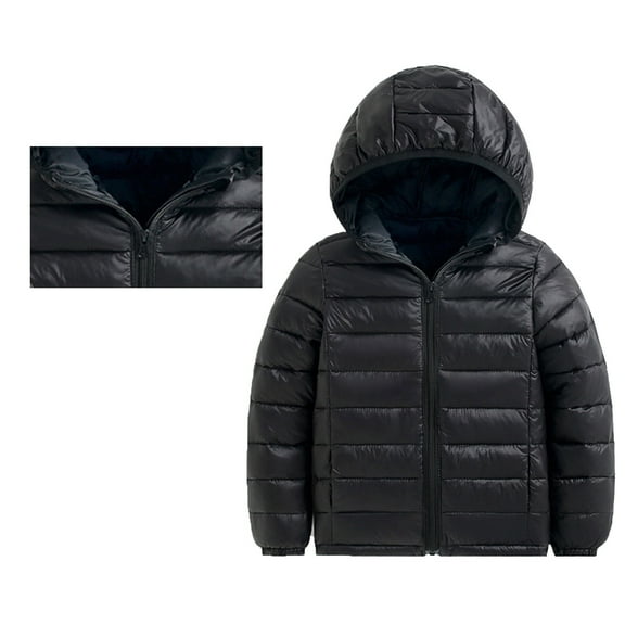Kid Winter Coat Lightweight Water-Resistant with Hooded Puffer Jacket Winter Essentials 3-4 Years