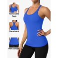 thumbnail image 3 of ANFERRY Women's Ribbed Workout Tank Tops with Built in Bra Racerback Athletic Top, 3 of 8