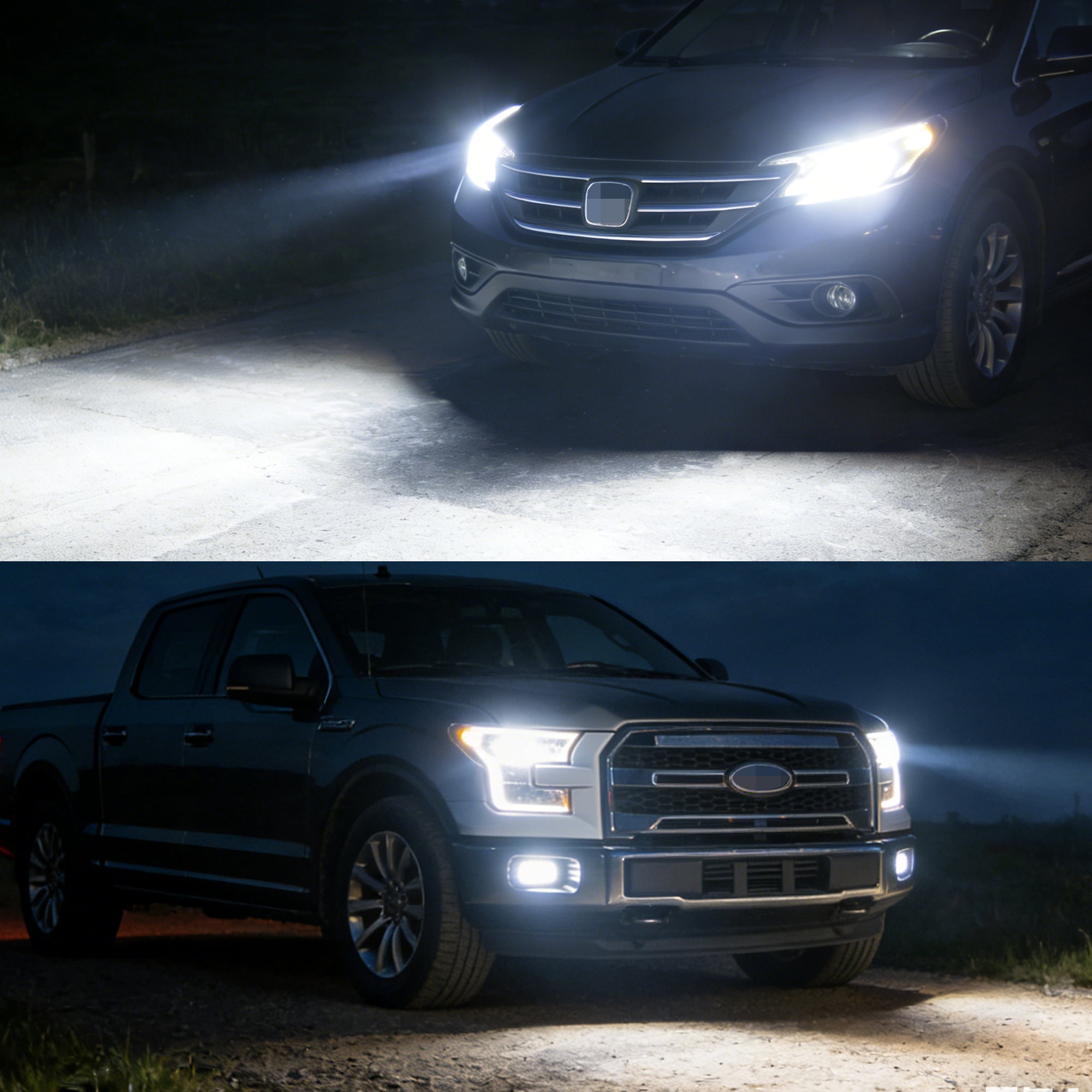 LED Headlight Bulbs High Low Beam White for 2009-2012 Dodge Ram 2-Headlamps 2010 2011