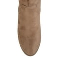 thumbnail image 5 of Journee Womens Sanora Wide Calf Stacked Heel Riding Boots, 5 of 10