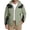 Army Green, variant on Yuaguia Men's Winter Cotton Jacket, Thick Padded Warm Coat, Waterproof Hooded Outdoor Outerwear, Loose Fit Color Block Casual Wear for Cold Weather Hiking, Camping & Commuting, Pink 2XL