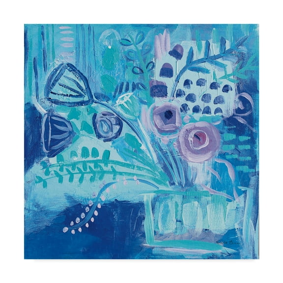 Trademark Fine Art 'Burst of Blue' Canvas Art by Farida Zaman