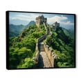 thumbnail image 2 of Designart "Panoramic View of the Great Wall of China" Landscapes Framed Wall Art - Traditional Green China Living Room Framed Canvas Art, 2 of 6