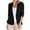 Black, variant on Lovskoo 2024 Womens Casual Blazers Open Front Crop Blazer Jacket Turn Down Collar 3/4 Sleeve Lightweight Work Office Coat Cardigan Black