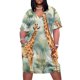 thumbnail image 1 of Vestido de bolsillo suelto con jirafa de acuarela, vestidos cortos, vestido de noche atrevido, vestidos de mujer de lujo, 1 of 7