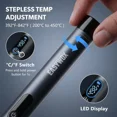 thumbnail image 5 of EasyWox Cordless Soldering Iron Kit with LED Light, 7S Fast Heating 392°F-842°F, Rechargeable, Auto Sleep, 3 C210 Precision Tips for Precision Repair, 5 of 12