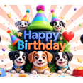 thumbnail image 4 of Cute Dog Theme Birthday Banner Puppy Party Decor Colorful Design Happy Birthday Banner for Kids Party Indoor Celebration, 4 of 9