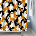 thumbnail image 5 of Tchckioa Halloween Funny Cartoon Spooky Shower Curtain,Waterproof Hooks Bath Curtain for Bathtub,47x72, 5 of 6