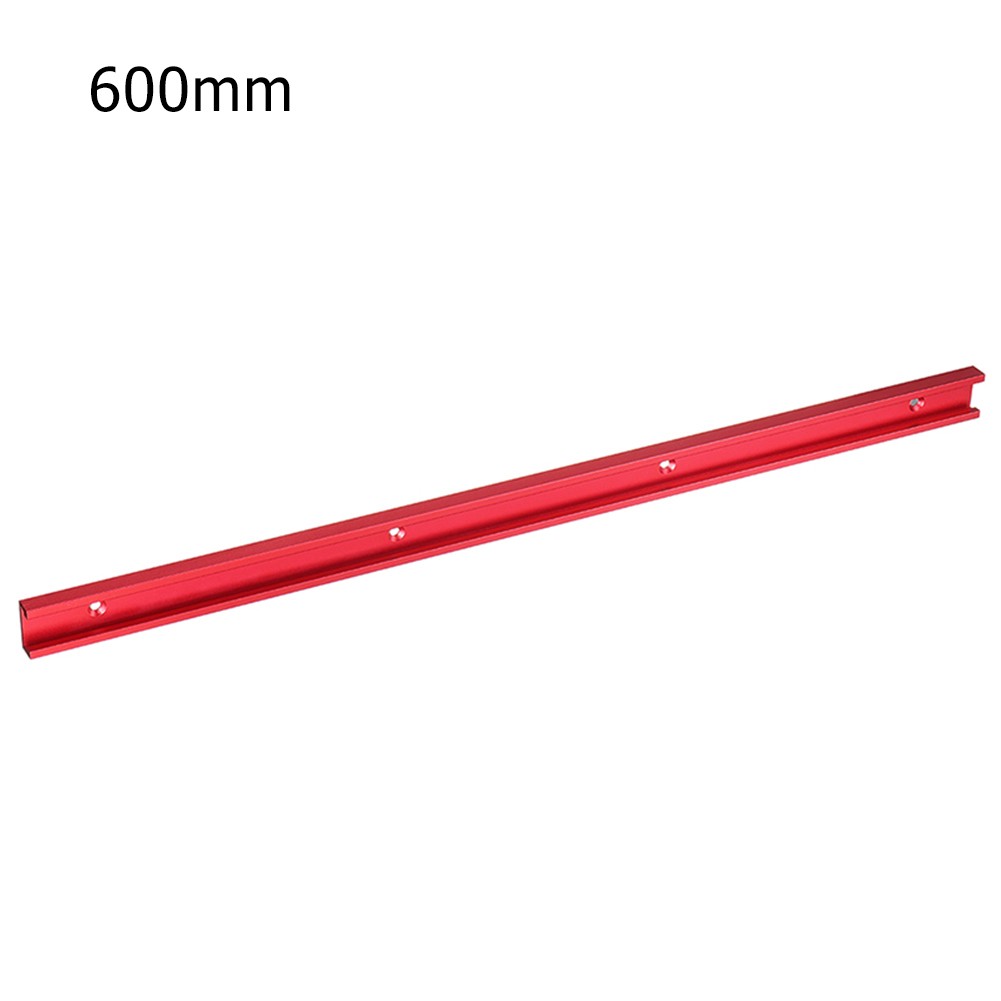 1 Set Aluminum Alloy Miter Track and Miter Bar Slider Table Saw Woodworking Tool 600Mm T Track + 450Mm Miter Bar(Red)