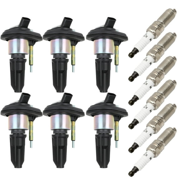 ECCPP UF303 6 ignition coils wilth 6 iridium Spark Plugs ,for Oldsmobile Bravada 4.2L 2002-2004,for Isuzu i-370 3.7L 2007-2008,for i-350 3.5L 2006 UF303 UF-303 C1395 5c1392