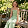 thumbnail image 6 of Zpanxa Girls Outfits Girls Pinstripe Cami Top and Wide Leg Pants Set Bow Print 2 Piece Casual Outfit, 6 of 7