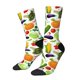 thumbnail image 1 of Balery Vegetables2 Calcetas Largas con Estampado para Hombre y Mujer – Suaves y Transpirables, Talla Única (US 5-11), 1 of 6