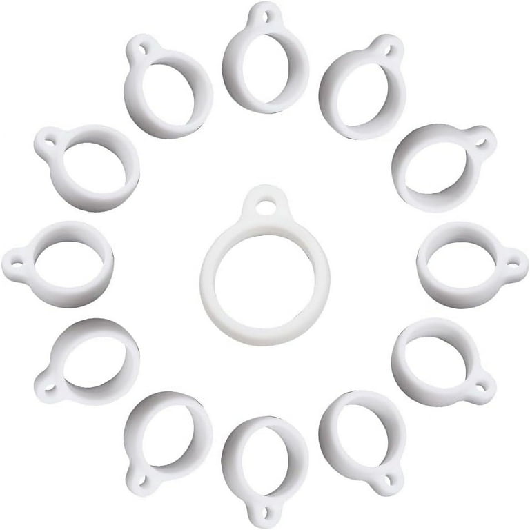 GORGECRAFT 60PCS Clear Anti-Lost Silicone Rubber Rings Band