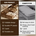 thumbnail image 4 of 2Pack Large Under Bed Storage Containers, Stackable Rolling Storage Plastic Containers, Multi-Purpose Foldable Stackable Bins with Wheels for Clothes Shoes Blankets for Clothes Shoes and Duvets, 4 of 7