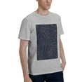 thumbnail image 2 of Bingfone Copper-Gold Gloss Outline Navy Dark Blue Men'S Loose Fit Short-Sleeve Pocket T-Shirt, 2 of 7