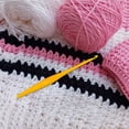 thumbnail image 4 of Ommi Ergonomic Handle Crochet Hooks | Handcrafted 7’’ Crochet Hook | Knitting Needle, Craft Yarn Weave | Best Gift! (Yellow, 5 mm), 4 of 7