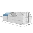 thumbnail image 2 of Chicken Coop Poultry Cage With Waterproof Cover Heavy-duty Metal Cage For Outside (9.2'W x 18.7'L x 6.5'H ), 2 of 9
