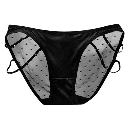 Fulorrnie Underwear for Women No Show Thong Comfort Seamless Panties Cute Cheeky Banded Waist Elastic Panty  Black  XL