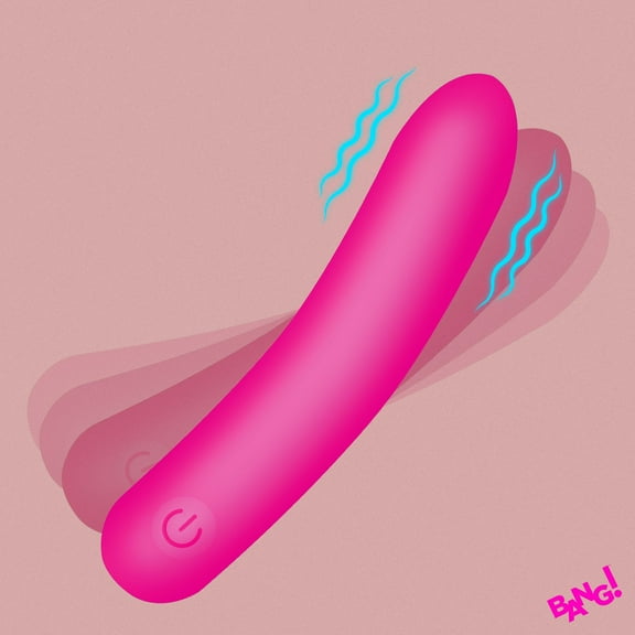 Bang Tapered Flexible Silicone Rechargeable Bullet Vibrator, Pink
