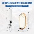thumbnail image 3 of Key Fob Cover Compatible with Kia Telluride Sorento K4 K5 EV5 EV9 Carnival Sportage GT-Line 2023-2026 Soft TPU Leather Full Protection Smart Key Keychain Case Holder Protector,Golden Border - White, 3 of 6