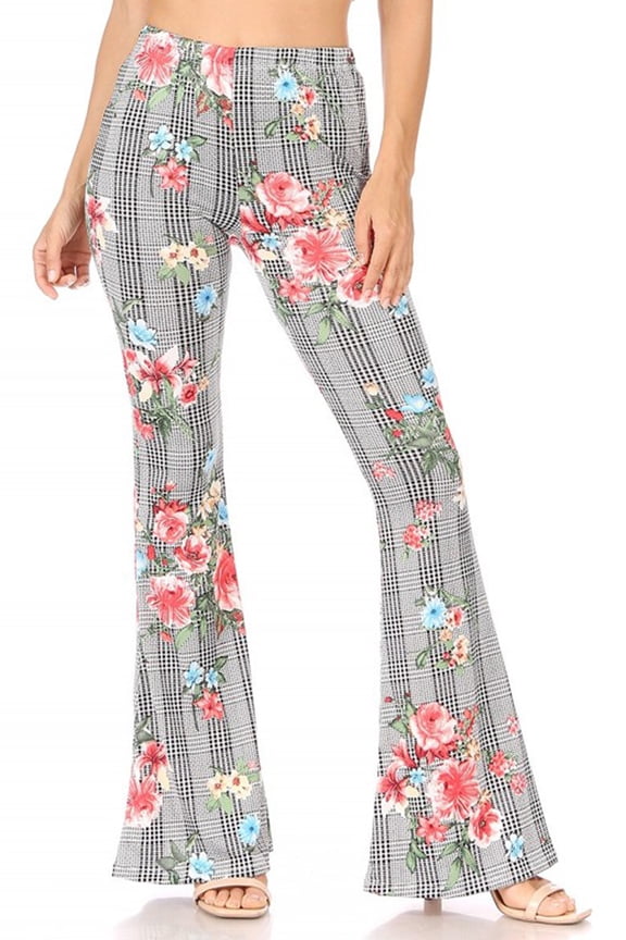 Women's Palazzo Pants Solid and Printed Wide Leg Flare Pants