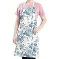 thumbnail image 5 of Pioneer Flower Floral Print Pattern Apron-Garden Aprons for Women with Pockets-Cotton Linen Waterproof Kitchen Cooking Gardening Aprons Adjustable for Kitchen,Cooking,BBQ and Salon 33x27 Inch, 5 of 7