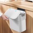 thumbnail image 4 of Hanging Trash Can with Lid for Kitchen Cabinet Door or Under Sink, 2.4 gal Compost Bin for Countertop, Bathroom, 4 of 6