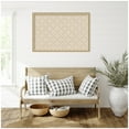 thumbnail image 3 of Kate and Laurel Framed Fabric Pinboard 38 x 26, Green Lattice Pattern Printed Linen Classic Bulletin Board for Use as a Vision Board or Wall Organization, Florence Gold Frame, 3 of 8